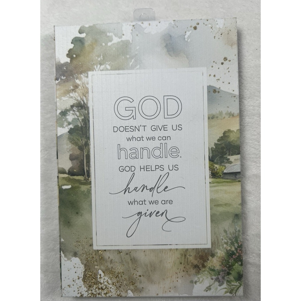 Religious Quote Strength God‎ 6x9 Frame Wood Art
